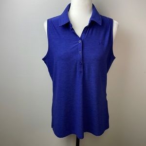 Women's Sleeveless Polo Shirt - Blue